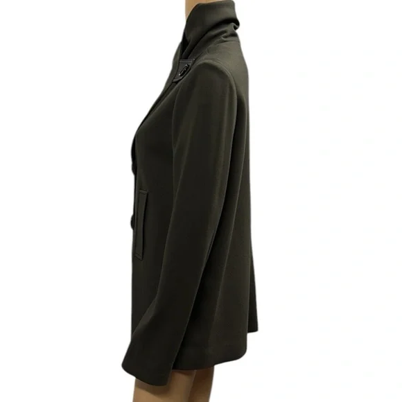 Bailey 44 USA Dark Olive and Black Double Breasted Knit Jacket Womens Medium - Picture 5 of 13